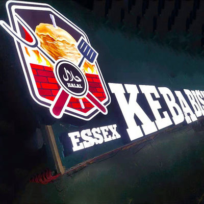 Indoor Logo Printed Illuminated Pizza Restaurant Outdoor Led Light Box Sign Board Led Sign Logo
