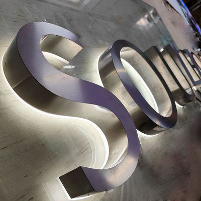 Making Advertising Word Sign Custom Storefront Logo Led Letters Light Metal Backlit Led 3D Words Sign