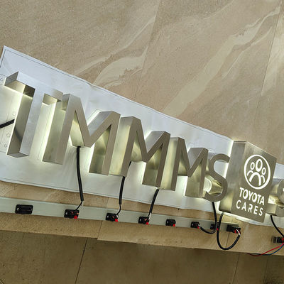 Making Advertising Word Sign Custom Storefront Logo Led Letters Light Metal Backlit Led 3D Words Sign