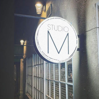 Double Side Outdoor Light Box Advertising Shop Round Rotating Light Box Led Sign 3D Letter Sign Acrylic Light Box