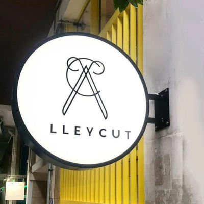 Double Side Outdoor Light Box Advertising Shop Round Rotating Light Box Led Sign 3D Letter Sign Acrylic Light Box