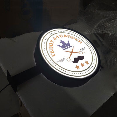 Double Side Outdoor Light Box Advertising Shop Round Rotating Light Box Led Sign 3D Letter Sign Acrylic Light Box