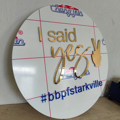 Birthday Party Baby Shower Decoration Circle Engagement Wedding Welcome Sign Custom 3D Acrylic Round Wedding Signs