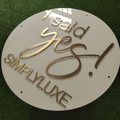 Birthday Party Baby Shower Decoration Circle Engagement Wedding Welcome Sign Custom 3D Acrylic Round Wedding Signs