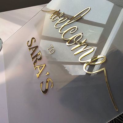 Birthday Party Baby Shower Decoration Circle Engagement Wedding Welcome Sign Custom 3D Acrylic Round Wedding Signs