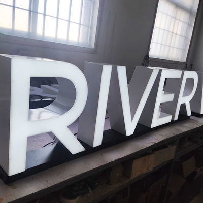 Company Shop Business Sign Logo Outdoor Metal Big Letters 3D Acrylic Led Front Lit Channel Letter Sign