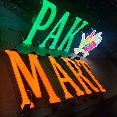 Custom Supermarket Trimless Channel Letters Making Advertising Sign Led Logo Light Grocery Store Sign for Business Outdoor