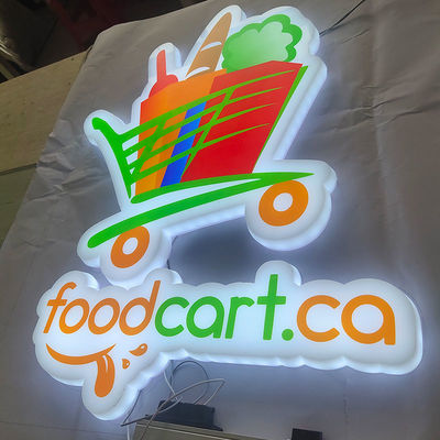 Custom Supermarket Trimless Channel Letters Making Advertising Sign Led Logo Light Grocery Store Sign for Business Outdoor