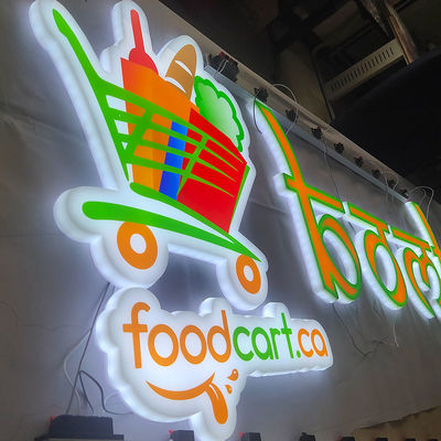 Custom Supermarket Trimless Channel Letters Making Advertising Sign Led Logo Light Grocery Store Sign for Business Outdoor