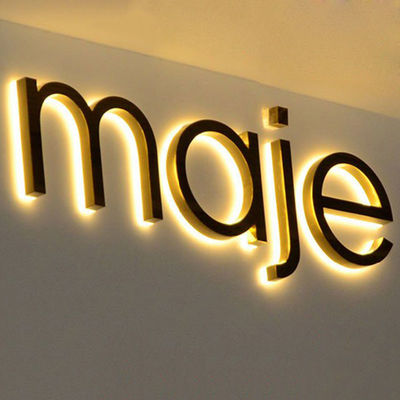 3D Lobby Signage Logo Office Back Lit Word Electronic Sign Advertising Light Led Backlit Letter Sign Acrylic Luminous Signs Dec