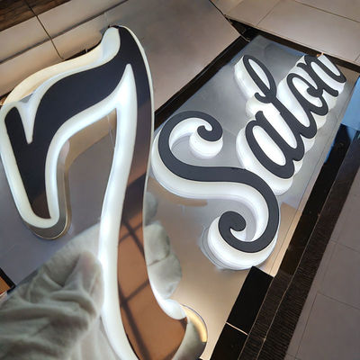 3D Acrylic LED Logo Wall Signage Hair Salon Decoration Beauty Light Signs Backlit Electronic Letters LED Acrylic Light Sign
