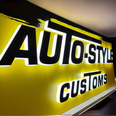 Exterior Led Truck Letters Front Logo Light Grille Badge Led Back Lit Letter 3D Custom Truck Light Board