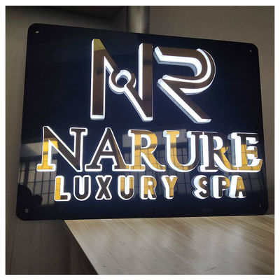 Led Acrylic Business Sign Backlit Acrylic Store Front Name Decor Light for Lash Salon Shop Branding Board