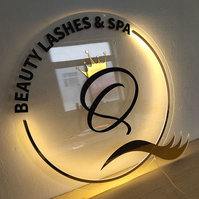 Led Acrylic Business Sign Backlit Acrylic Store Front Name Decor Light for Lash Salon Shop Branding Board