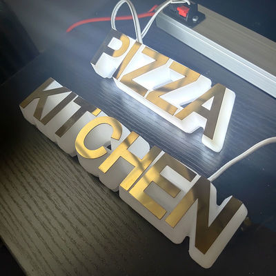 Restaurant Wall Logo Sign Led Backlit Shop 3D Name Board Designs Led Backlight Led Pizza Sign Board