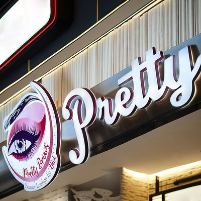 Hot Selling Custom Backlit Light up Wall Logo Sign Salon Decor Led Letters 3D Led Lighted Letter Sign