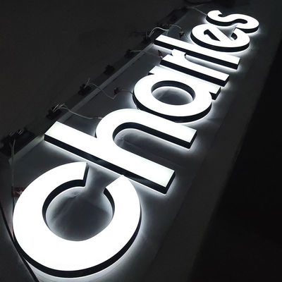 Hot Selling Custom Backlit Light up Wall Logo Sign Salon Decor Led Letters 3D Led Lighted Letter Sign
