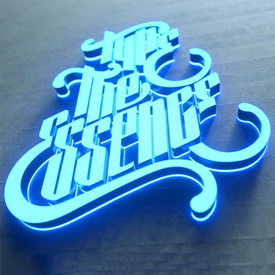 Wall-Mounted Light 3D Letter Sign Decoration Blue Acrylic Logo Signage Customizable Led Display Sign for Indoor Wall Advertising