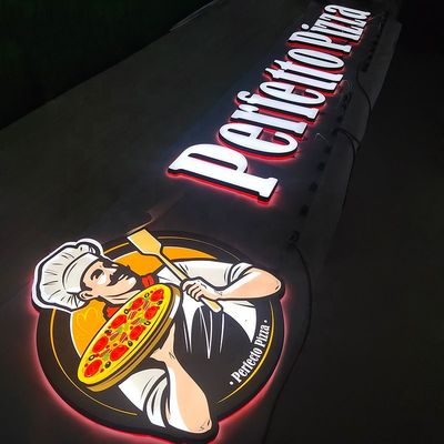 2023 Popular Enseigne Lumineuse Outdoor Led Pizza Signs Kebab Shop Kitchen Restaurant 3D Led Letter Sign Board