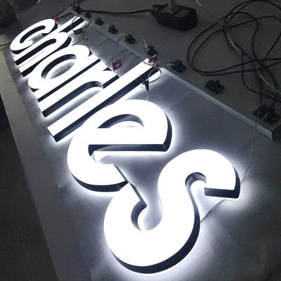 Outdoor Advertising Sign Illuminated Light Business Acrylic Sign Letters