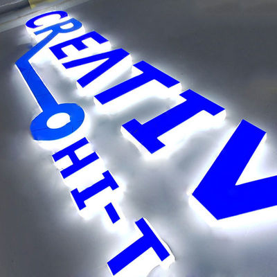 Outdoor Advertising Sign Illuminated Light Business Acrylic Sign Letters