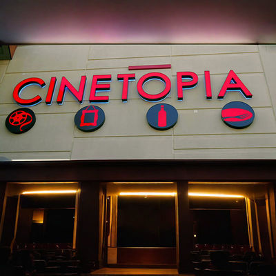 3D Letter Sign Board Hanging Cool Led Billboard Name Board Led Light Outdoor Halo Letter Backlit and Frontlit Sign