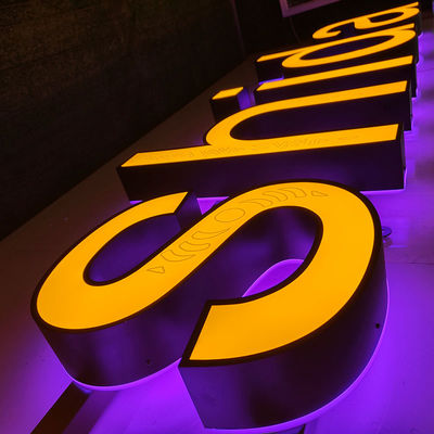 Dual Lit Led Lighted for Indoor Outdoor 3D Frontlit Backlit / Side Lit Channel Letters Signage