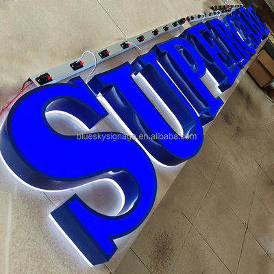 Dual Lit Led Lighted for Indoor Outdoor 3D Frontlit Backlit / Side Lit Channel Letters Signage