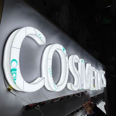 3D Building Sign Advertising Whole Lit Acrylic Letters Store Full Side Lit Channel Sign Letters for Internal Business