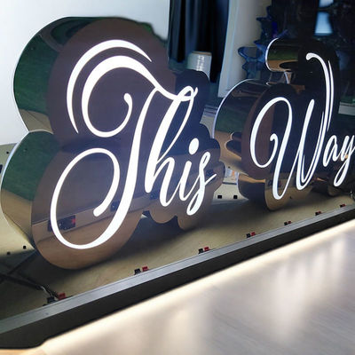 Custom LED Sign for Office Reception Freestanding Acrylic Desk Top with 3D Lettering for Advertising in Shops Malls Companies