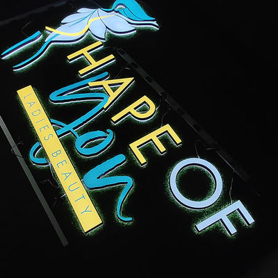 Custom Beauty Salon Lighting Sign Acrylic Alphabet Signage Illuminated Advertising Decoration