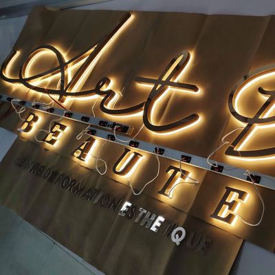 Custom Beauty Salon Lighting Sign Acrylic Alphabet Signage Illuminated Advertising Decoration