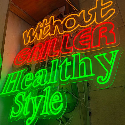Factory Custom Made 3D Acrylic Round Plates Beauty Salon Tattoo Store Studio Uv Print Neon Light Led Neon Sign