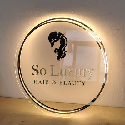 Beauty Lashes Spa Shop Business Wall Reception Sign 3D Mirror Gold Neon Light Logo Boards Decoration Salon Sign