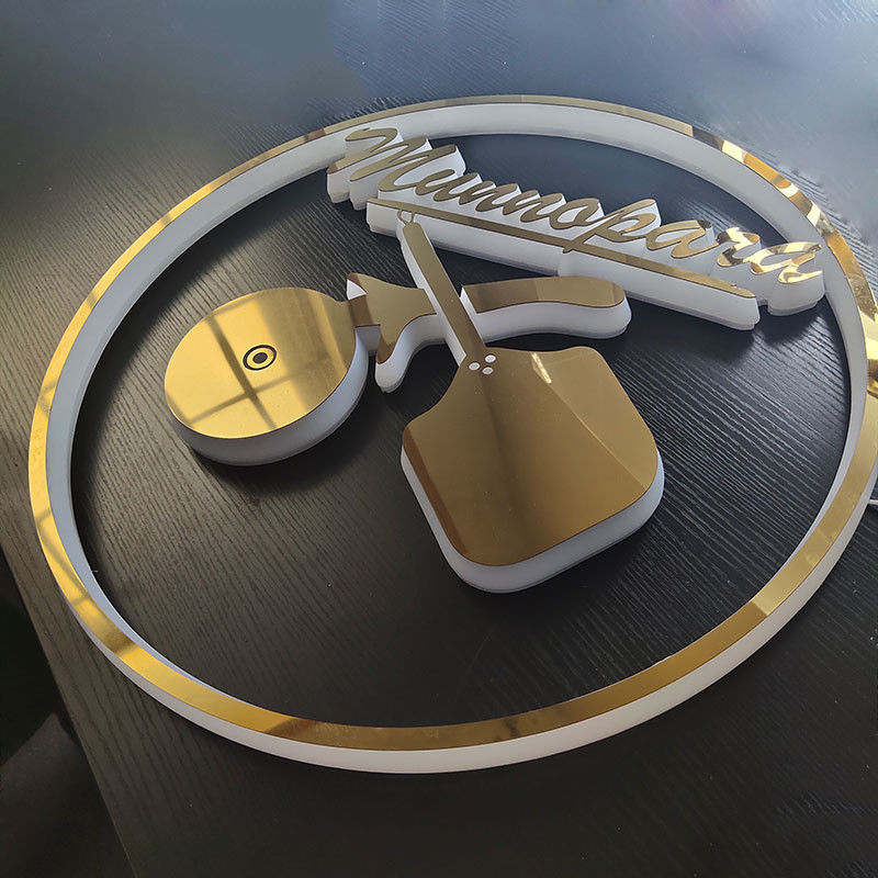 Restaurant Wall Logo Sign Led Backlit Shop 3D Name Board Designs Led Backlight Led Pizza Sign Board