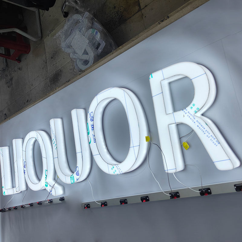 3D Building Sign Advertising Whole Lit Acrylic Letters Store Full Side Lit Channel Sign Letters for Internal Business